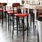 Flash Furniture Red Vinyl Seat Barstool with Walnut Wood Back XU-DG6V6RDV-WAL-GG - alternate 1